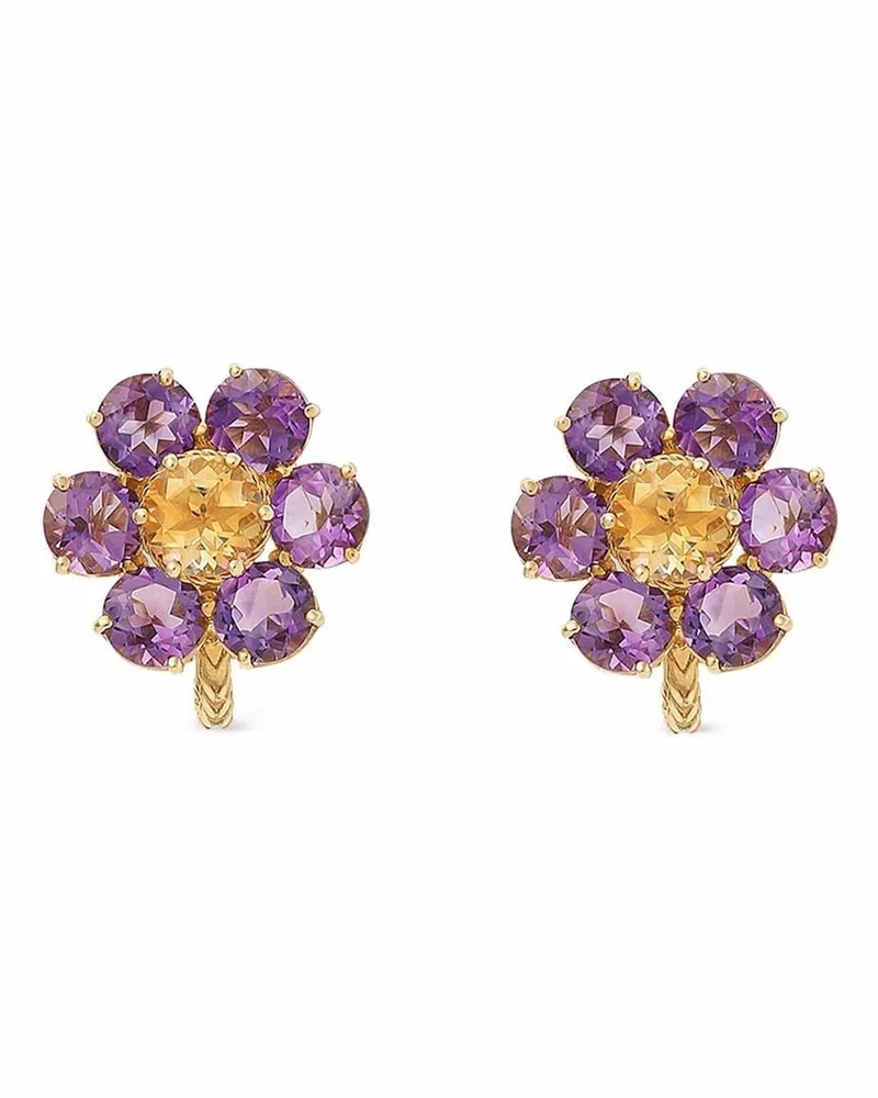 Dolce & Gabbana 18kt Spring Gelbgoldohrringe mit Amethyst Gold