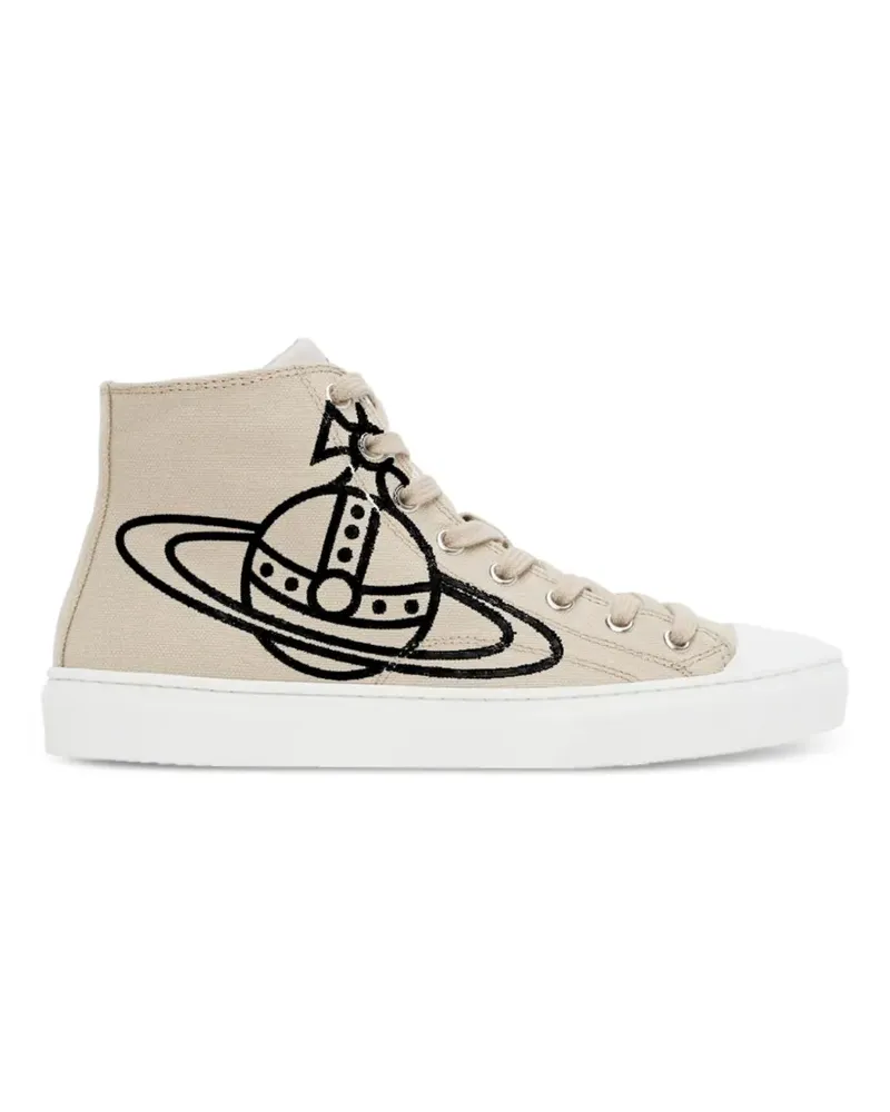 Vivienne Westwood Canvas-Sneakers mit Logo-Print - Nude Nude