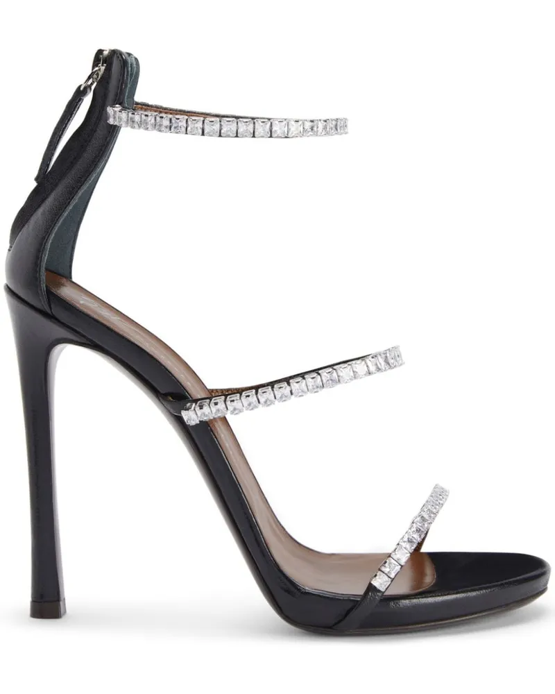 Giuseppe Zanotti Harmony Shine Sandalen mit Kristallen 120mm - Schwarz Schwarz