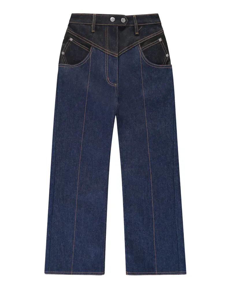 ELLERY contrast-stitch panelled jeans - Blau Blau