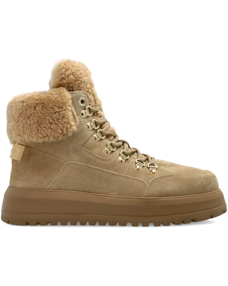 Bogner Schnürstiefel mit Shearling - Nude Nude