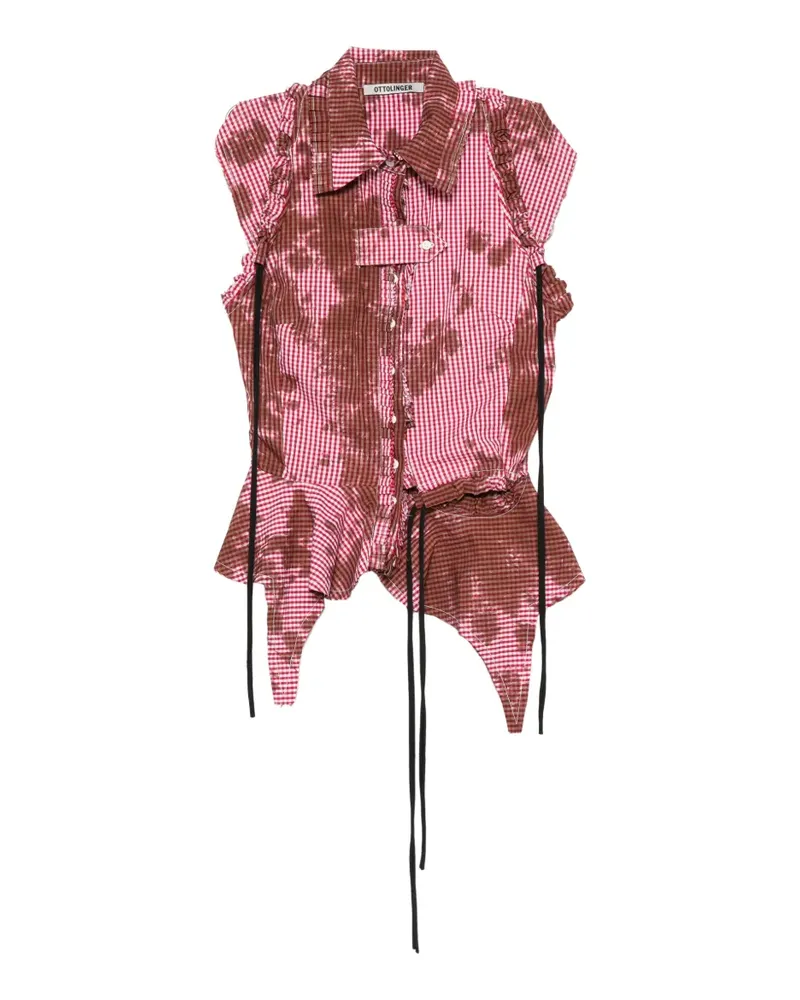 OTTOLINGER ruched ruffled blouse - Rot Rot