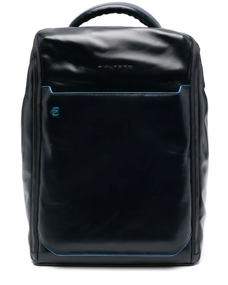 Piquadro Rucksack aus Leder - Blau Blau