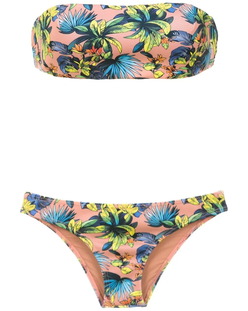 Amir Slama Bikini mit Print - Nude Nude