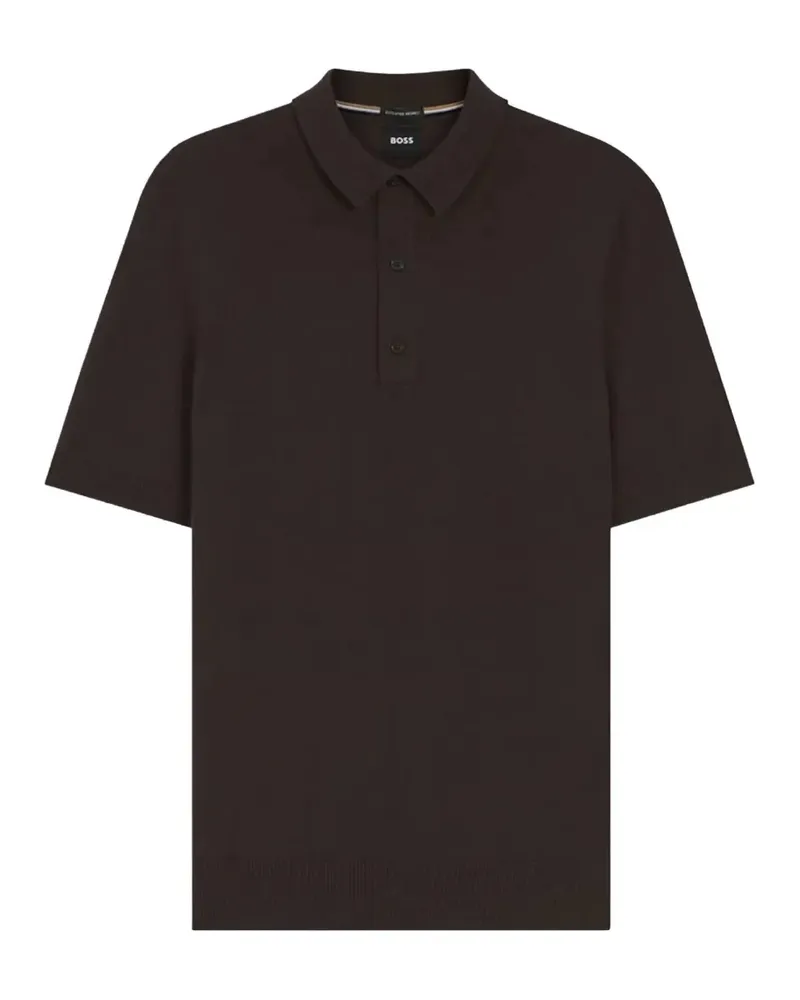 HUGO BOSS Poloshirt mit kurzen Ärmeln - Braun Braun