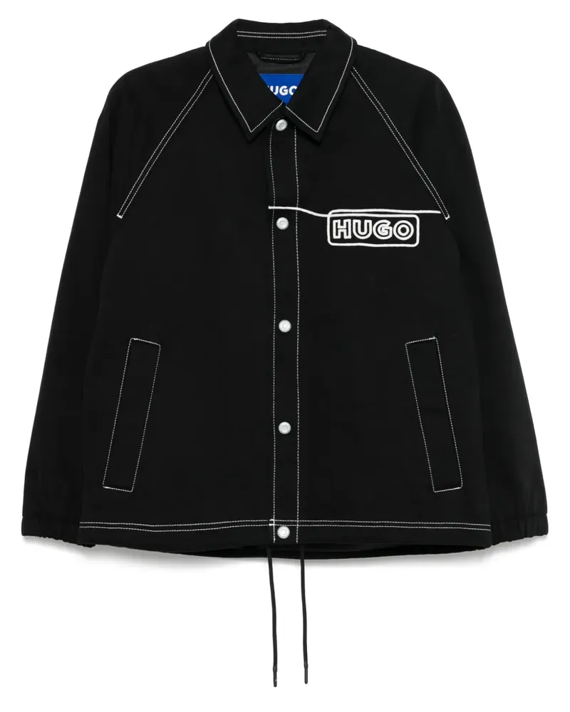 HUGO BOSS Jacke mit Kettenstich - Schwarz Schwarz