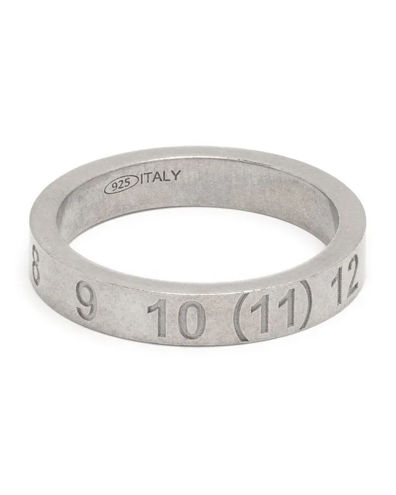 Maison Margiela Numerical Ring mit Gravur - Silber Silber
