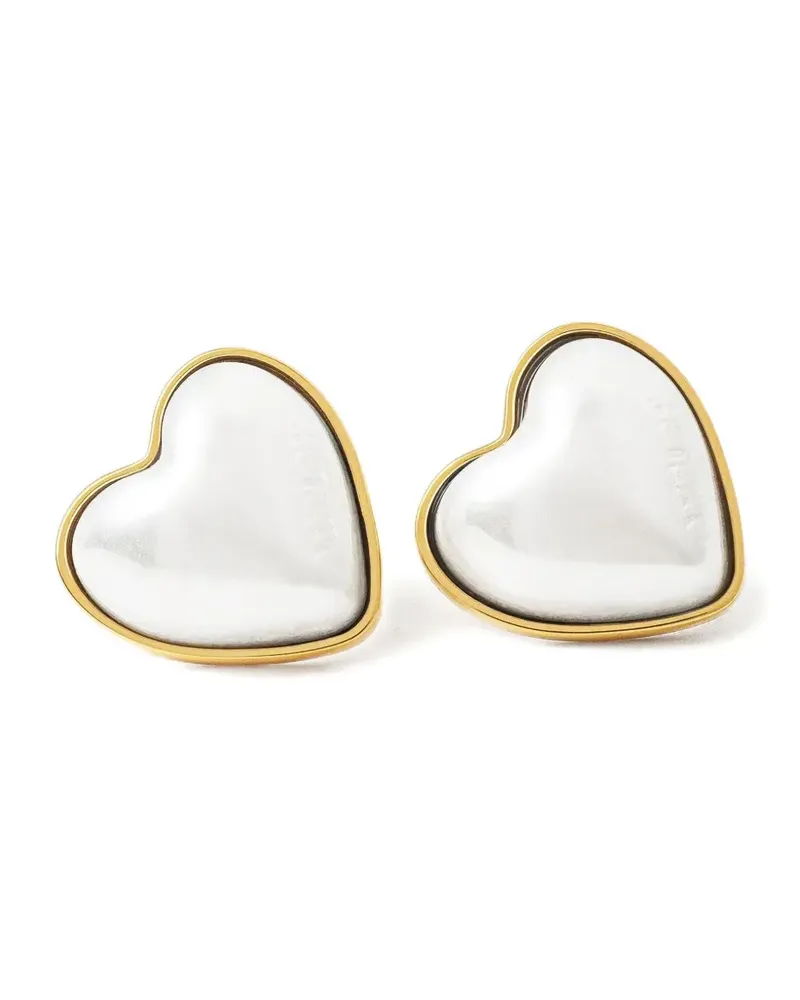 AMBUSH Goldfarbene Ohrringe in Herzform Gold