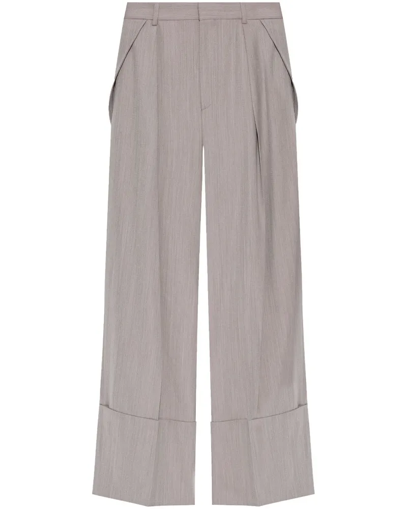Victoria Beckham Hose mit weitem Bein - Grau Grau