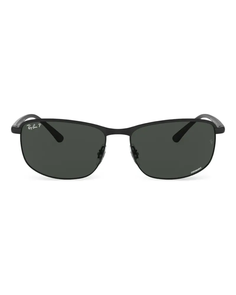 Ray Ban polarized-lenses rectangle-frame sunglasses - Schwarz Schwarz