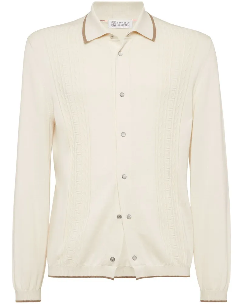 Brunello Cucinelli Gestricktes Hemd - Nude Nude