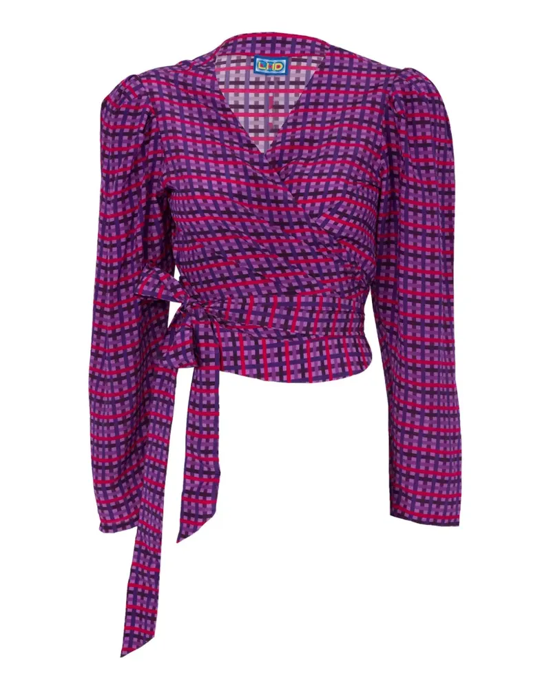 LHD gingham tie blouse - Violett Violett