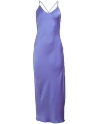 Fleur Du Mal Camisole-Kleid aus Seidensatin Blau