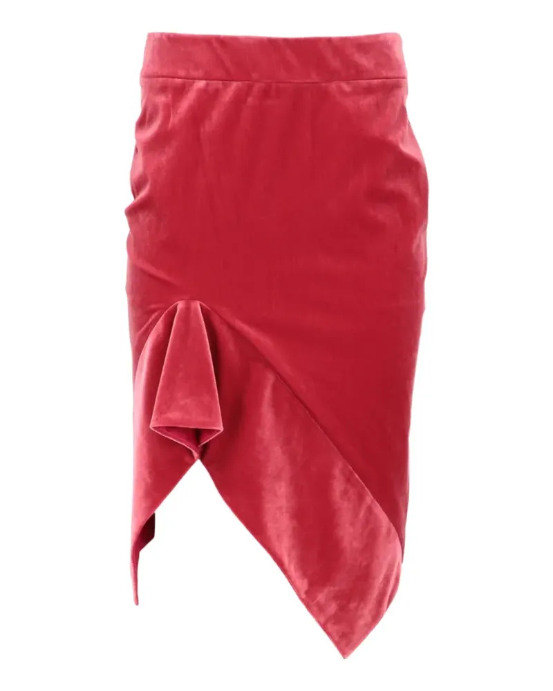 Tom Ford ruffled asymmetric midi skirt - Rot Rot
