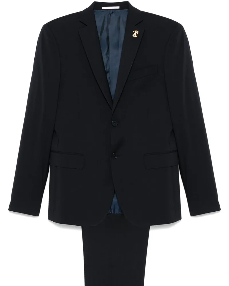 Pal Zileri Anzug mit Anstecknadel Blau