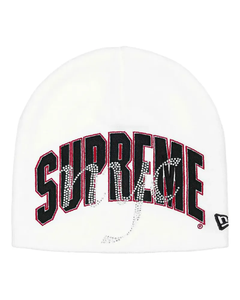 Supreme Being Beanie mit Strassverzierung - Weiß Weiß