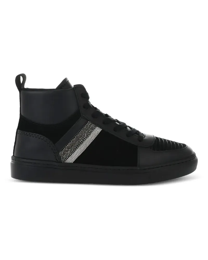 Fabiana Filippi High-Top-Sneakers mit Strass - Schwarz Schwarz