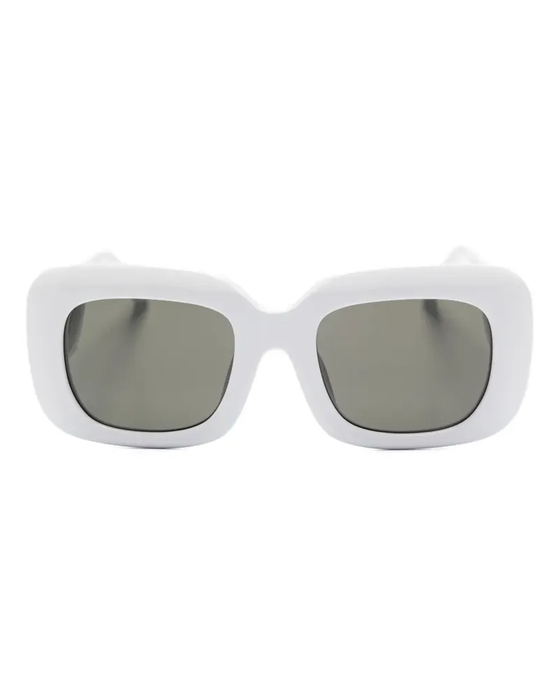 Linda Farrow Sonnenbrille mit eckigem Gestell - Weiß Weiß