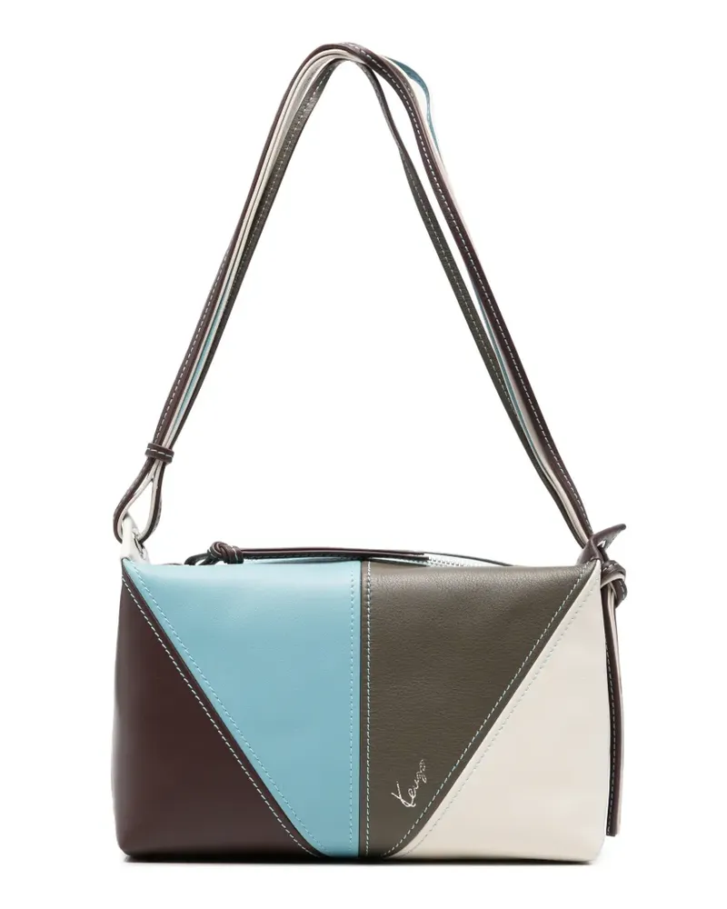 Kenzo Kite Schultertasche in Colour-Block-Optik - Braun Braun