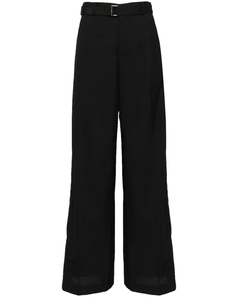 Sacai Wide-Leg-Hose Schwarz