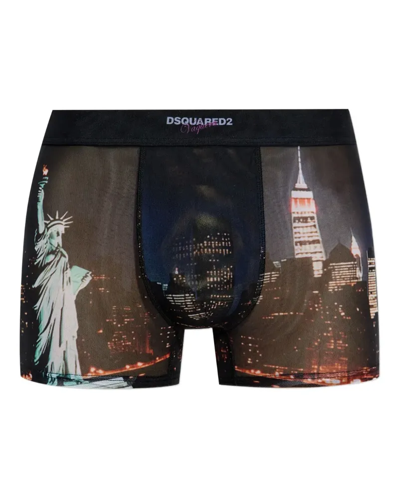 Dsquared2 Boxershorts mit Logo-Print - Schwarz Schwarz