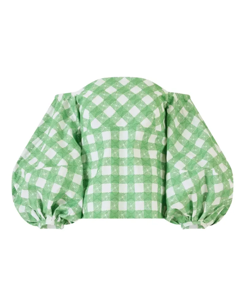 Rosie Assoulin Oberteil mit Ballonärmeln - Grün Grün