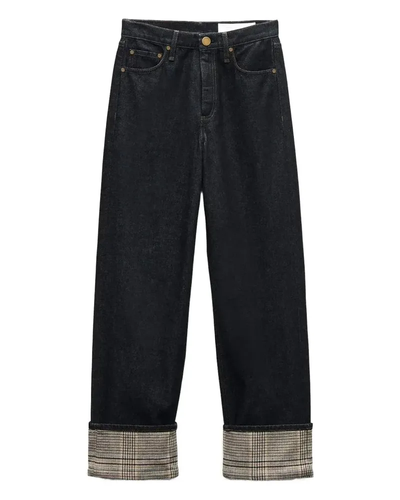 Rag & Bone Shea checked-cuff jeans - Blau Blau
