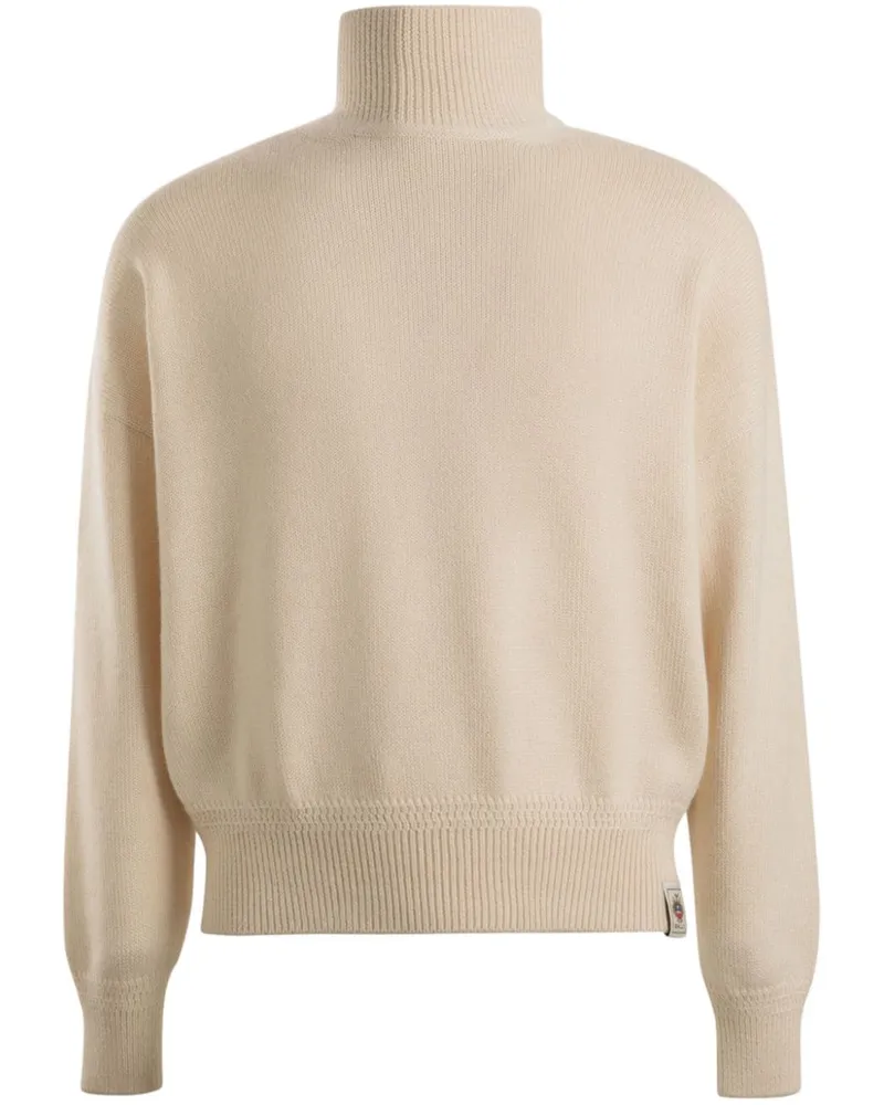 Bally Rollkragenpullover mit Wappen-Logo Nude