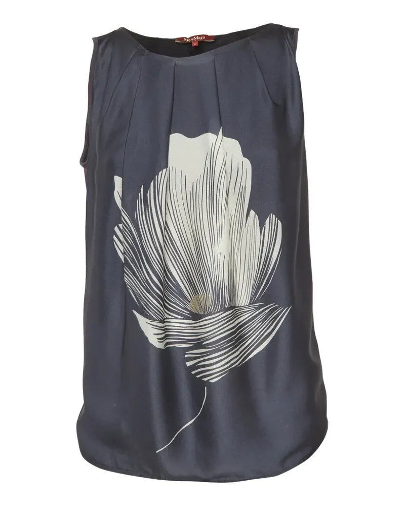 Max Mara floral-print sleeveless top - Grau Grau