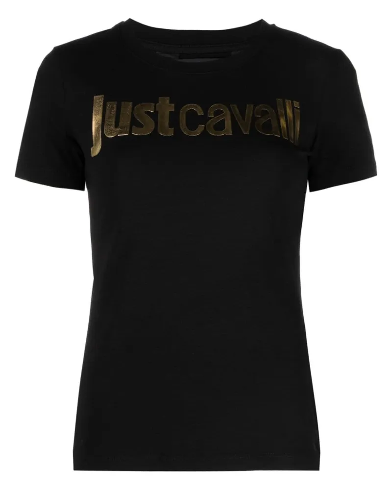 Just Cavalli T-Shirt mit Logo-Prägung Schwarz