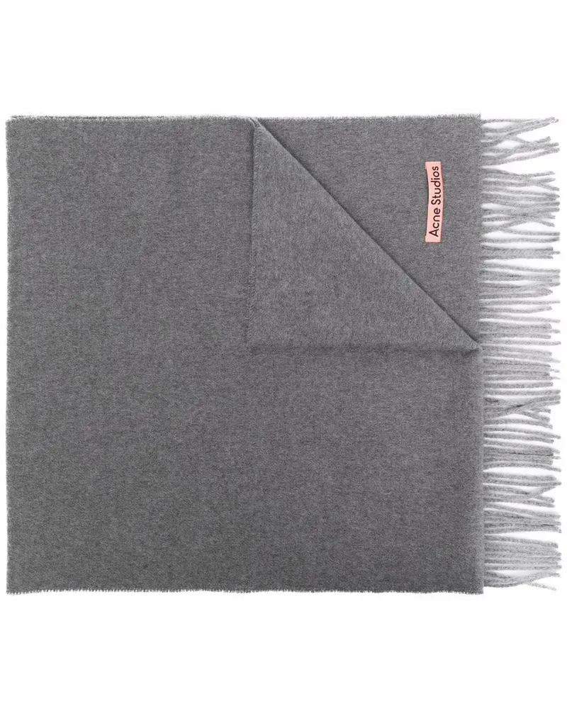 Acne Studios Kaschmirschal mit Fransen - Grau Grau