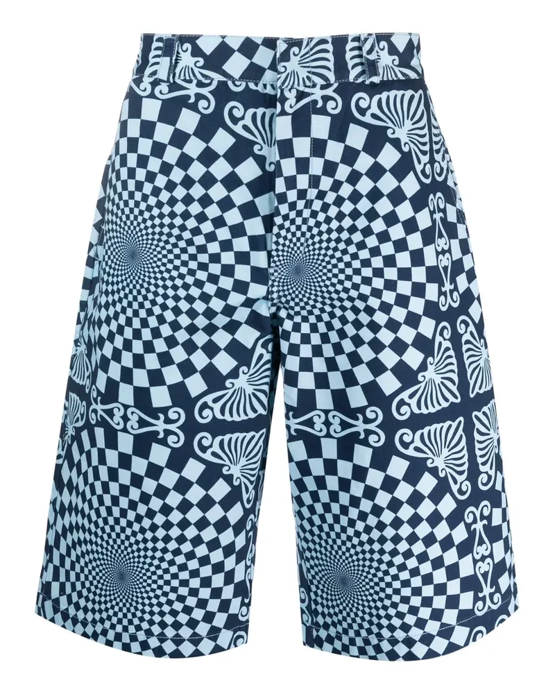 BLUEMARBLE Shorts mit geometrischem Print - Blau Blau