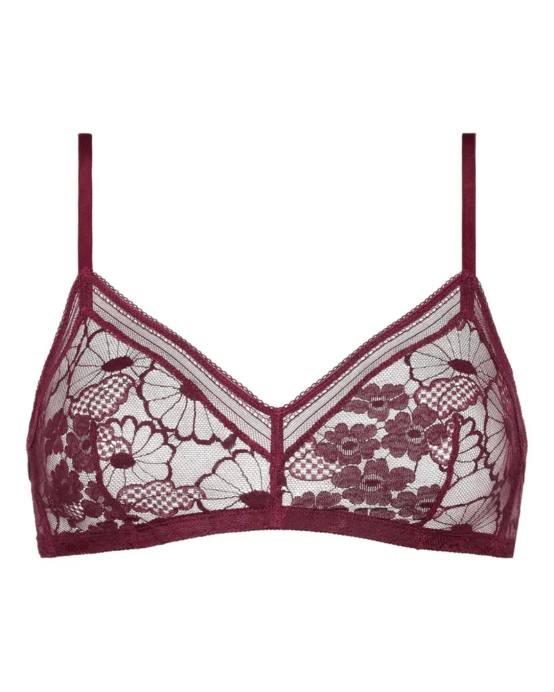 Eres Triangel-BH aus geblümter Spitze - Violett Violett