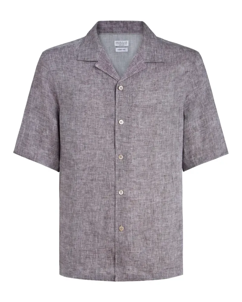 Brunello Cucinelli Hemd mit Reverskragen - Violett Violett