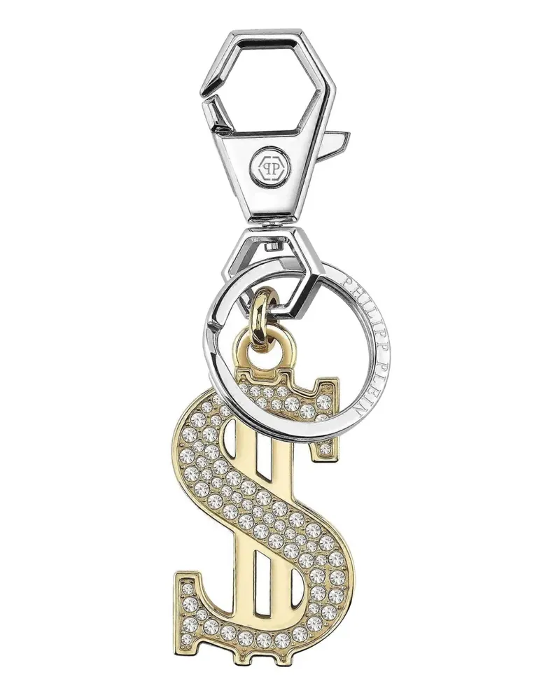 Philipp Plein Valentine Dollar Schlüsselanhänger - Silber Silber