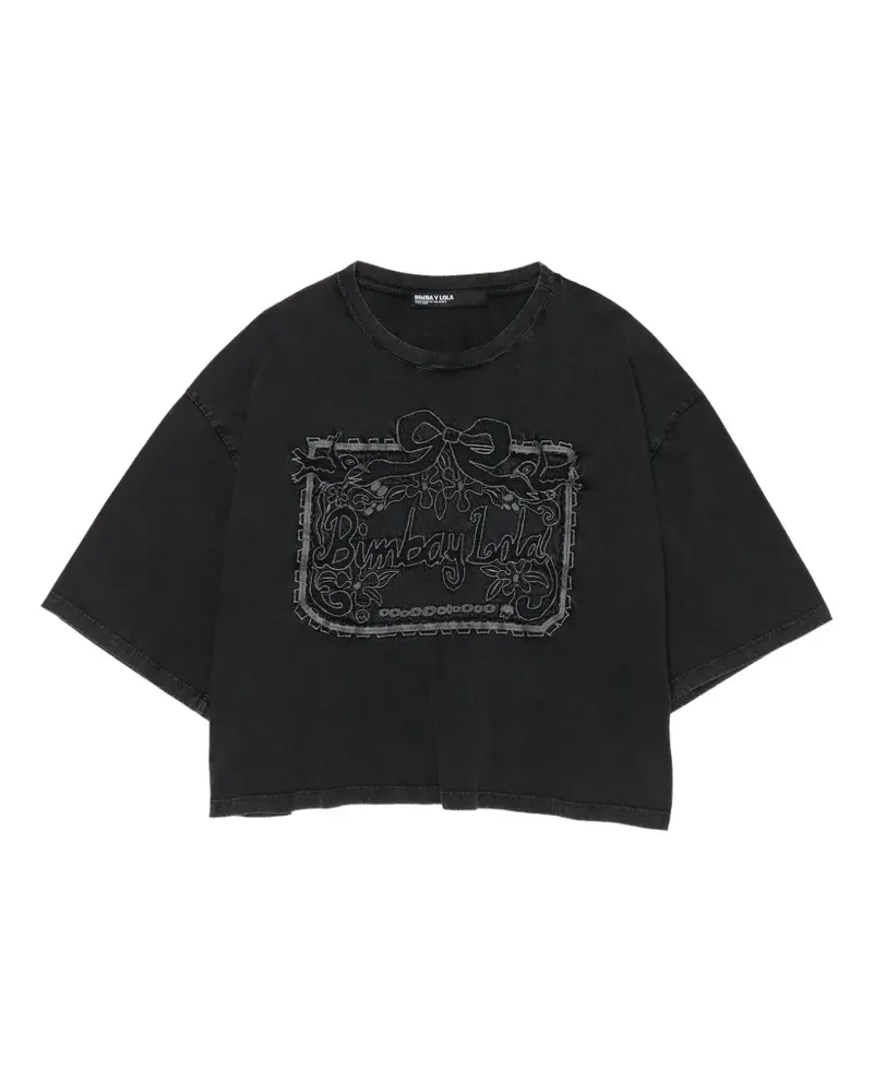 BIMBA Y LOLA T-Shirt mit grafischem Print - Schwarz Schwarz