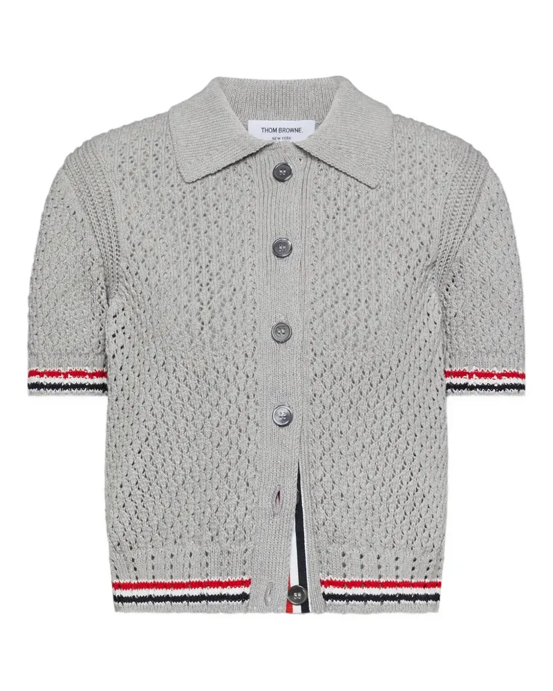Thom Browne Cardigan mit kurzen Ärmeln - Grau Grau