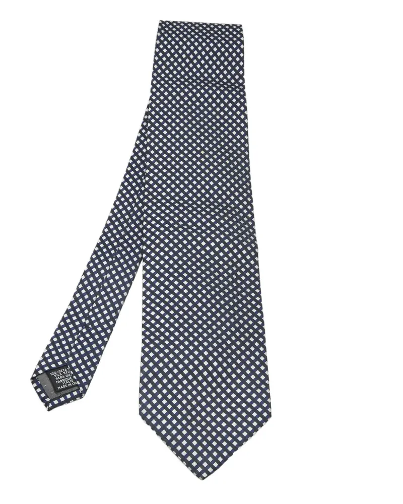 Gianfranco Ferré Karierte Seidenkrawatte - Blau Blau