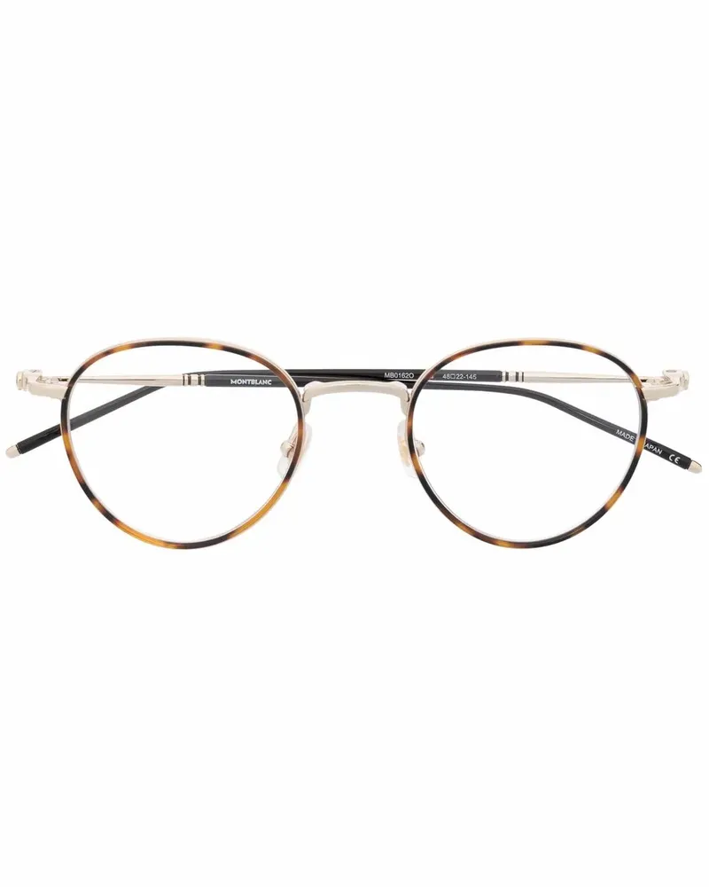 Montblanc Brille mit rundem Gestell - Gold Gold
