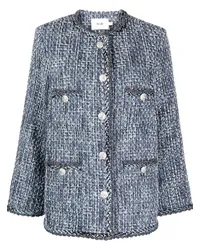 b+ab Einreihige Tweed-Jacke Blau