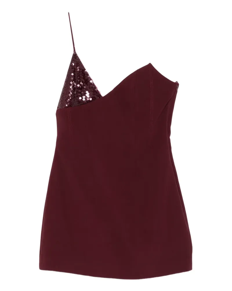 David Koma Asymmetrisches Paillettenminikleid - Rot Rot