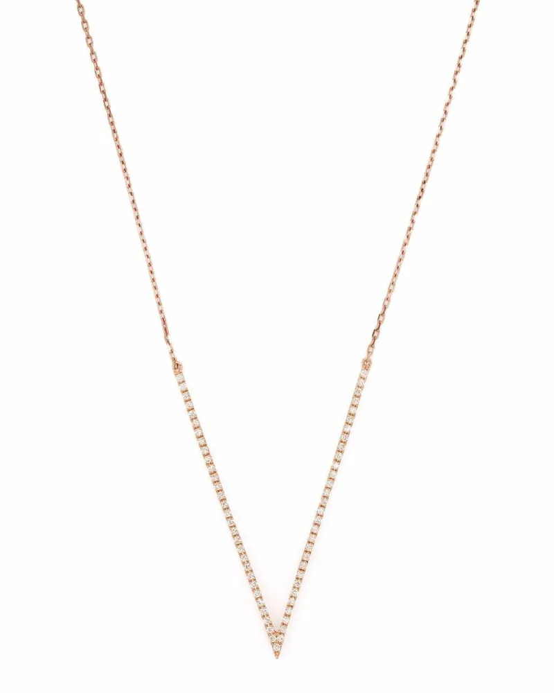 DJULA 18kt Rotgoldhalskette mit Diamanten - Rosa Rosa