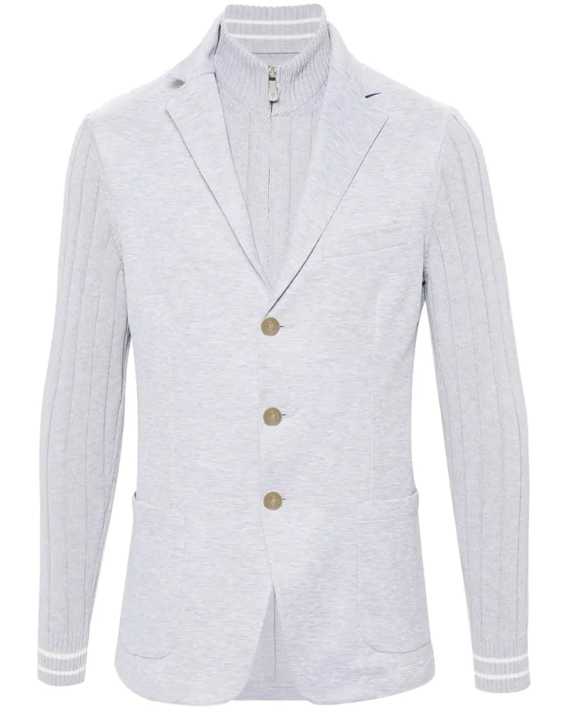 Eleventy Sakko mit melierten Einsätzen - Grau Grau