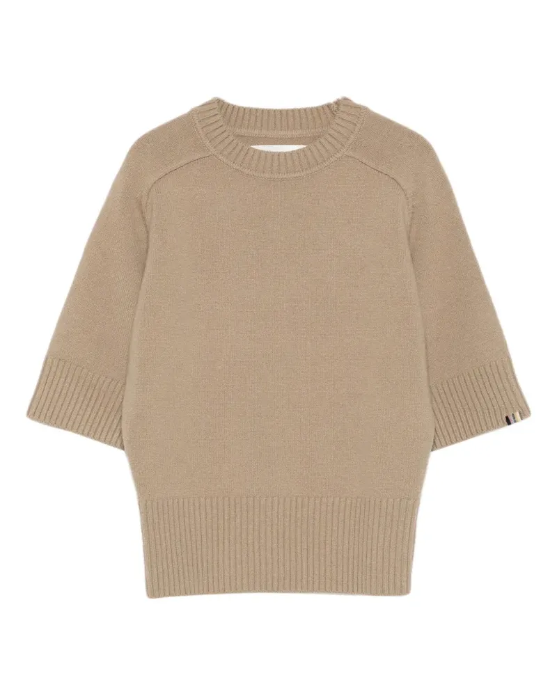 extreme cashmere Nº374 Lauren half-sleeve sweater - Nude Nude