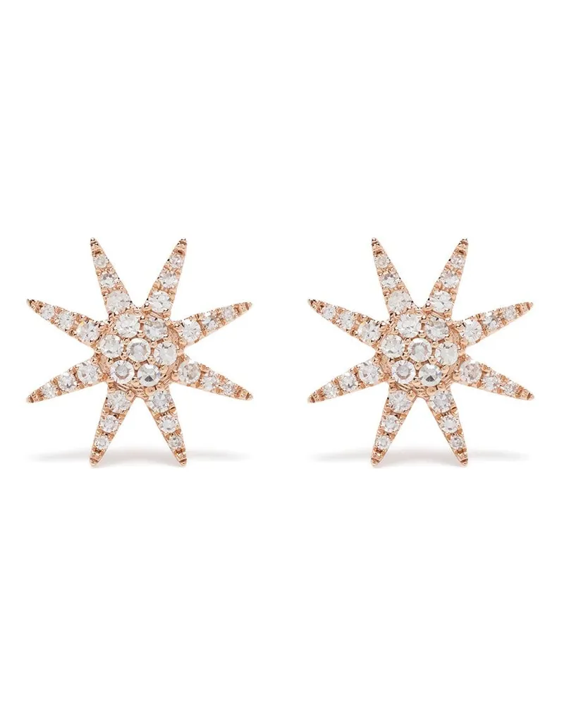 DJULA 18kt rose gold diamond Sun stud earrings - Rosa Rosa