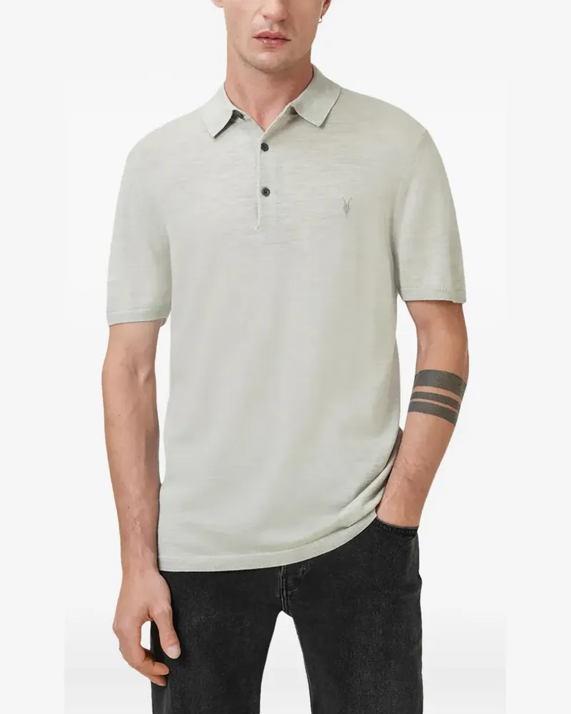 AllSaints Poloshirt mit Stickerei - Grün Grün