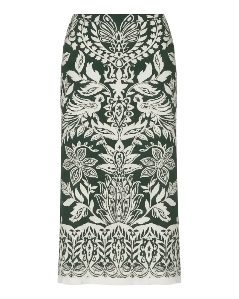 FARM Rio Rock mit Blumenprint - Grün Grün