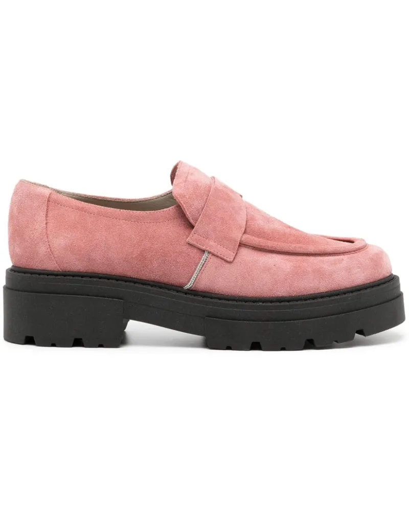 Fabiana Filippi Loafer aus Wildleder Rosa