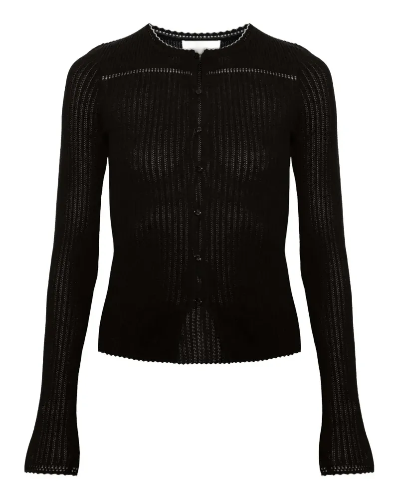 Isabel Marant Siofra Cardigan aus Pointelle-Strick - Schwarz Schwarz