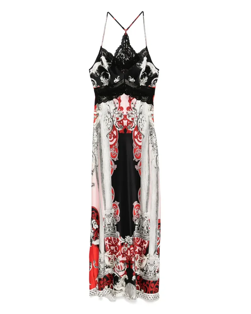 Camilla Mark of Medusa Lace Splice Bias Kleid - Schwarz Schwarz